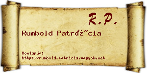 Rumbold Patrícia névjegykártya